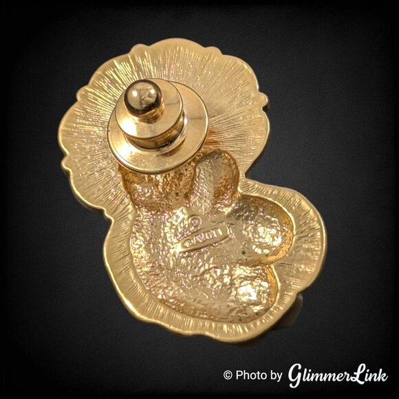 Vintage 90s Avon Madonna & Child Green Enamel Religious Gold Tone Pin - Picture 5 of 7